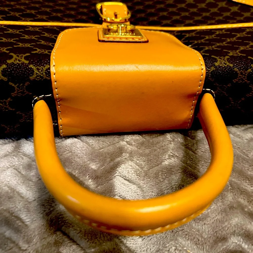 Marco Italian Brand Leather Monogram Conseiller bag Crossbody Briefcase VTG